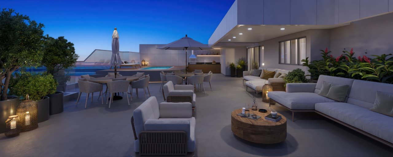 Coberturas exclusivas no Ocean Way Residence