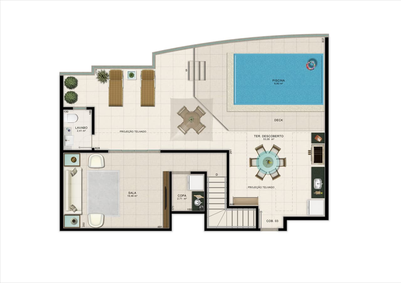 Cobertura 03 - 205,98m²