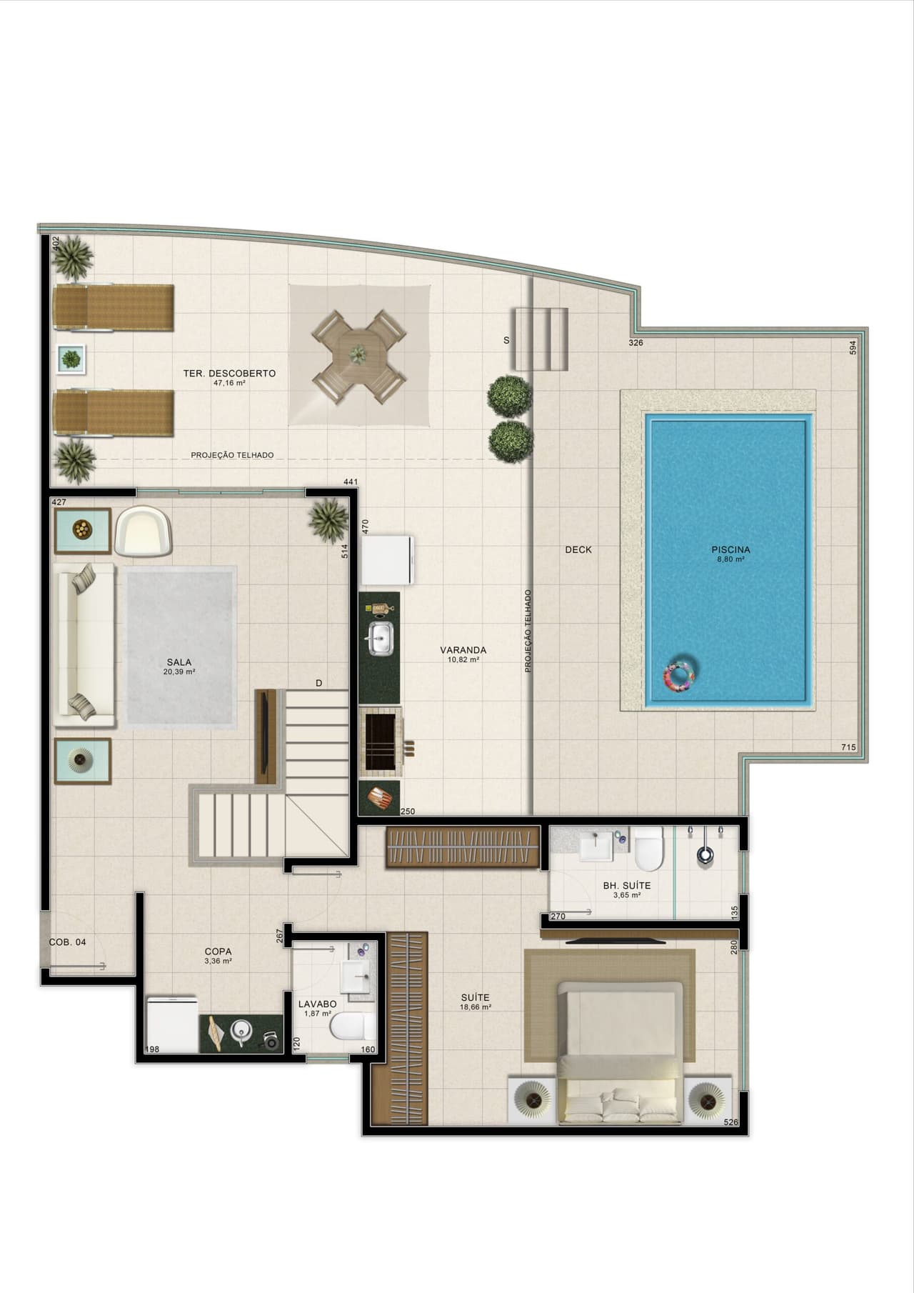 Cobertura 04 - 263,35m²