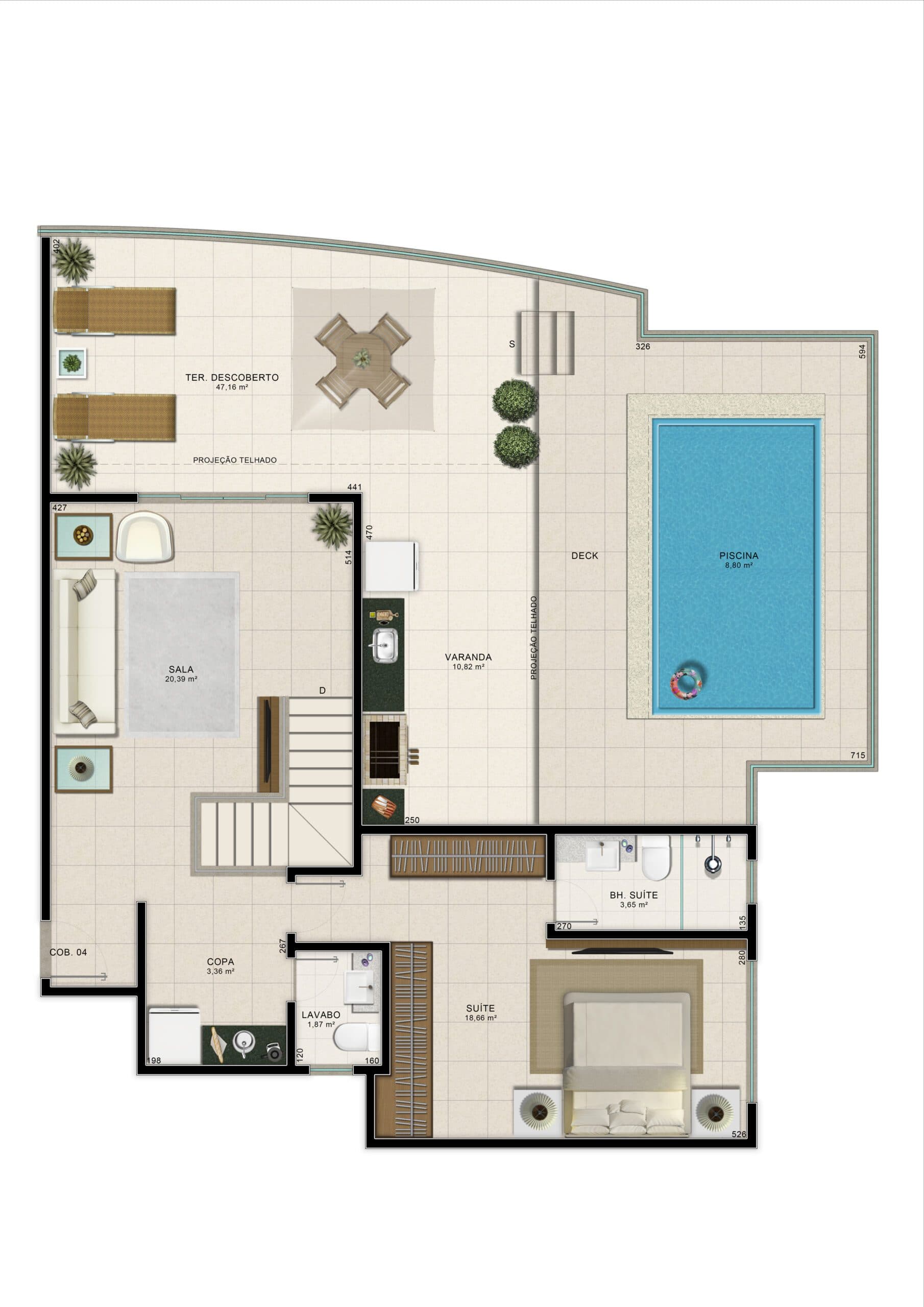 Cobertura 04 - 263,35m²