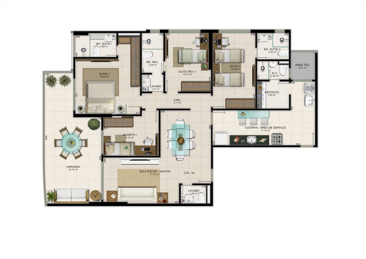 Coluna 02 - 162,35m²